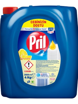 Pril Sıvı Bulaşık Deterjanı 4kg Limon 3 Adet