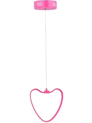 Allians Modern Pembe LED Sarkıt Avize, Şık ve Şeffaf Tasarım