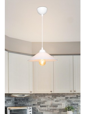 Allians Şık Beyaz Rıo Tekli Sarkıt Modern Aydınlatma Armatürü