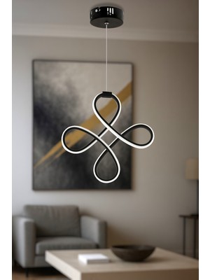 Allians Modern Siyah LED Avize ile Şık ve Aydınlık Salon, Mutfak, Banyo ve Çocuk Odası
