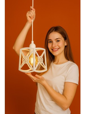 Allians Şık Geometrik Çiçek Desenli Sarkıt Avize, Retro ve Modern Tarz