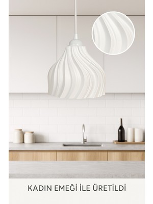 Allians Modern Beyaz Sarkıt Avize, Oturma, Yatak Odası ve Mutfak Için Şık Tasarım