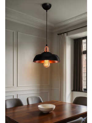 Allians Siyah Sarkıt Avize, Modern ve Şık Yatak Odası, Salon, Mutfak ve Koridor Işığı