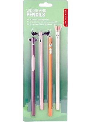 4 Adet Kikkerland Hayvan Şekilli Kalem Seti