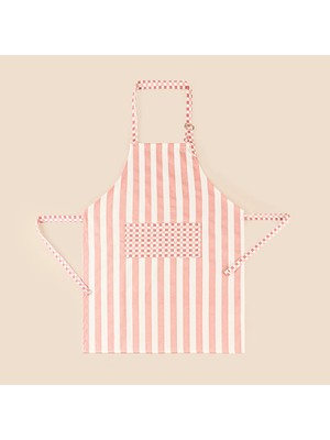 Matmel Soft Riga Mutfak Önlüğü - Pembe / Ekru - 54X78 cm