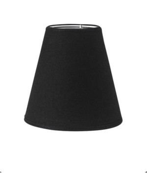 Allians Şık Siyah Abajur Avize Aplik Şapkası 14 Cm, E27 Duy, 1 Adet