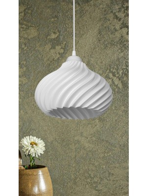 Allians Modern Beyaz Sarkıt Avize, Yatak ve Oturma Odası Için Şık Tasarım