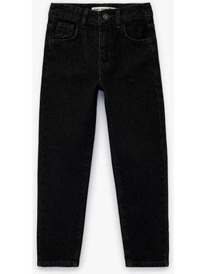 Koton  Lastik Detaylı Gri Erkek Çocuk Jean Pantolon 6SKB40038TD