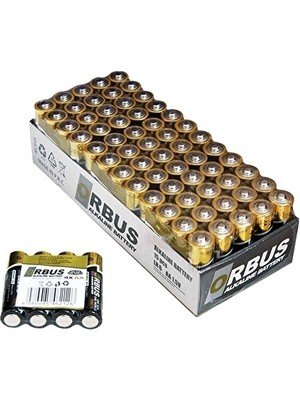 2 Adet Orbus Alkalin Pil Aa 4' Lü LR06