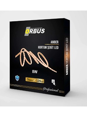 2 Adet Orbus Hortum Şerit LED Amber 5m
