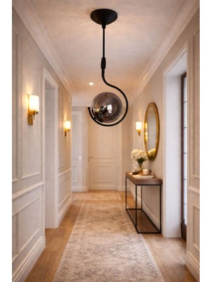 Allians Şık Füme Camlı Sarkıt Avize, Modern Dekorasyon Için Zarif Aydınlatma