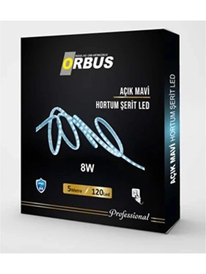 2 Adet Orbus Hortum Şerit LED Ice Blue 5m