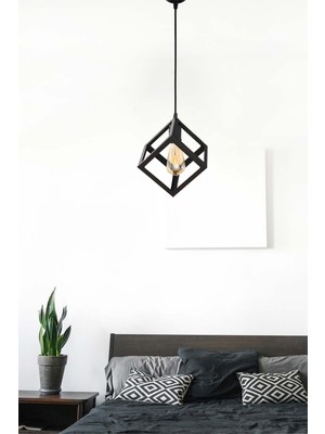 Allians Rustik Retro Geometrik Metal Sarkıt Avize, Şık ve Modern Dekorasyon