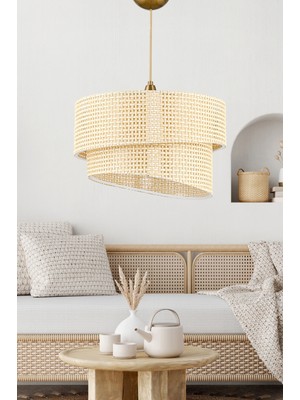 Allians El Yapımı Rattan Sarkıt Avize, Şık ve Modern Iç Mekan Aydınlatması