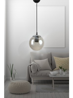 Allians Şık Fumé Camlı Sarkıt Avize, Yatak Odası, Salon, Mutfak ve Hol Için Ideal