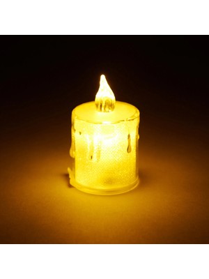 Matmel Dekoratif Simli Pilli Mum - 6 cm