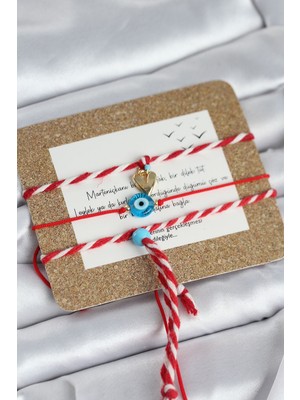 Clariss Marteniçka Bileklik 3'lü Sallantılı Kalp ve Nazarlı Model