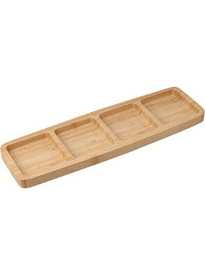 Koopman 4 Hazneli Ahşap Tabak 330 x 100 x 18 mm 4 Adet