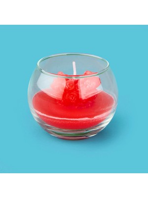 Matmel Kalp Mum - Kırmızı - 7 cm