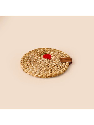 Matmel Soft Nar Nakışlı Bardak Altlığı - Bej - 13X13 cm