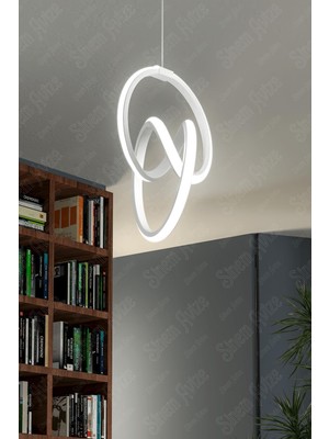 Allians Şık Beyaz Kasa LED Avize, Salon, Antre ve Mutfak Için Işıklandırma