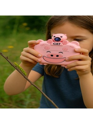 Kameralı Fotoğraf Yazıcısı Pembe Renk
