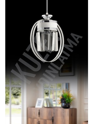 Allians Modern Şık Ilkgüz Kristal Taşlı Avize Aydınlatma, Zarif ve Parlak Tasarım