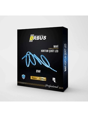 3 Adet Orbus Hortum Şerit LED Mavi 5m