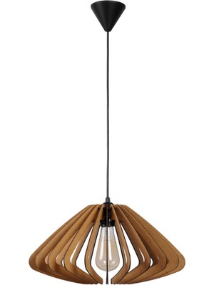 Allians Rustik Ahşap Orta Boy Tekli Avize, Şık ve Doğal Dekorasyon Için Ideal