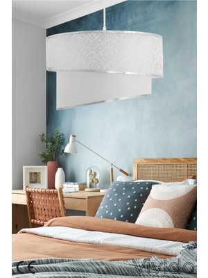 Allians Şık Dantelli Beyaz Gümüş Avize ile Evinize Zarafet Katın