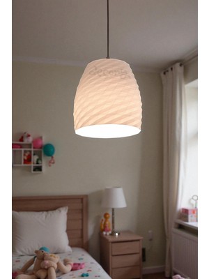 Allians Beyaz Sarkıt Avize, Yatak Odası ve Hol Için, E27 Bioplastik Işıklandırma