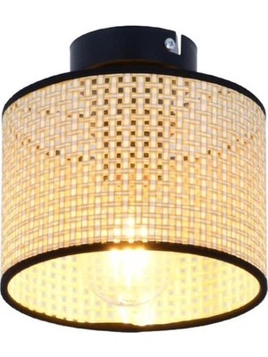Allians Modern Rattan Tavana Asma Avize, Şık ve Doğal Orta Boy Aydınlatma