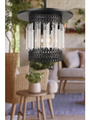 Allians Modern Siyah Tekli Avize, Şık ve Zarif Tasarım ile Evinizi Aydınlatır