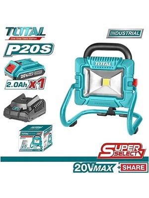 Total Li-Ion Akülü LED Lamba Taşınabilir -TWLI20258