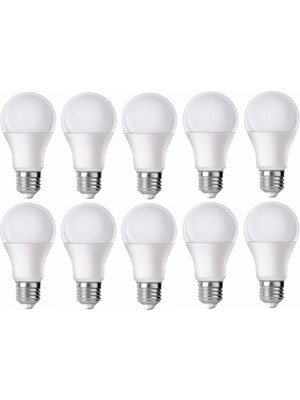 Allians 10'lu 9W Beyaz LED Ampul Seti, E27 Duy, 810 Lümen, Enerji Tasarruflu