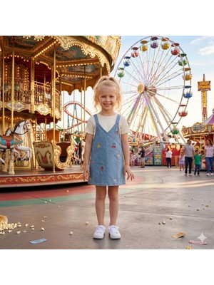 La’ciel Paris Salopet Denim Elbise ( Badi Dahil Değildir)