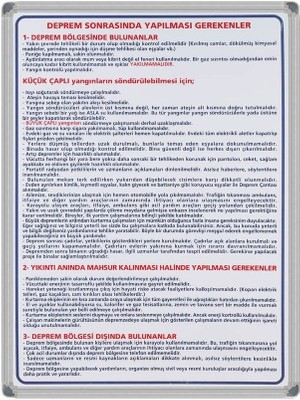 Panda Deprem Sonrası Levha (Alüminyum Çerçeve)