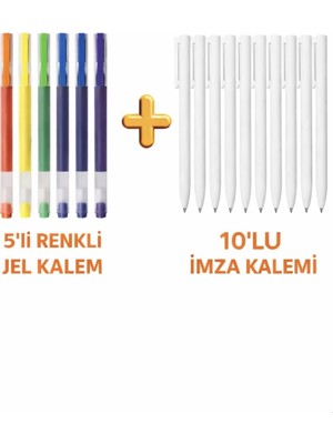 Xiaomi Süper Set 10 Imza 5 Renkli Jel Kalem