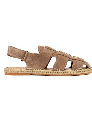 Derimod Erkek Vizon Bantlı Süet Deri Sandalet 26SFD616410