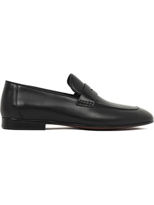 Derimod Erkek Siyah Deri Klasik Loafer 26SFD695014