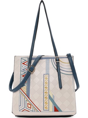 Derimod Kadın Çok Renkli Uzun Askılı Baskılı Omuz Çantası 26PBD260426