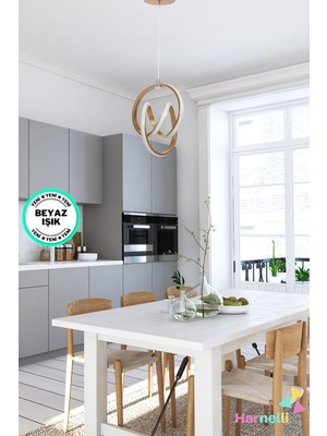 Allians Modern Beyaz Ledli Avize, Mutfak ve Oda Için Şık Aydınlatma