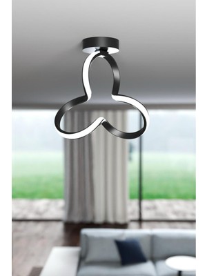 Allians Siyah Tekli Plafonyer LED Günışığı, Modern ve Şık Aydınlatma Çözümü