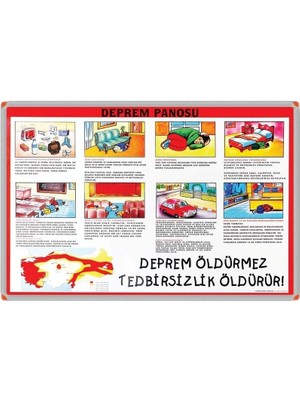 Panda Türkiye Deprem Panosu (Alüminyum Çerçeve)