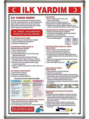 Panda Ilk Yardım Levhası (Alüminyum Çerçeve)