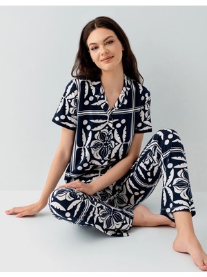 Çamaşır Kenti Arnetta 3567-S Kadın Gömlek Pijama Takım