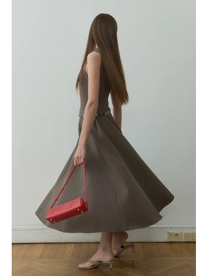 Suud Collection Kahverengi Sarah Kloş Elbise