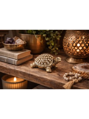 Mini Taşlı Kaplumbağa Biblo – Dekoratif Şans Kaplumbağası Küçük Boy Masa Ofis Ev Dekoru