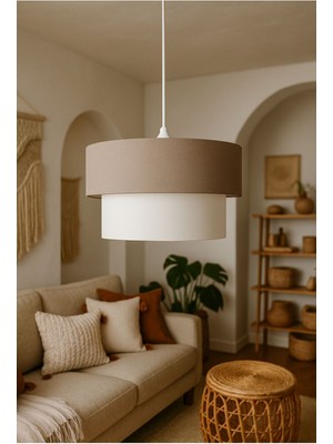 Allians 2 Katlı Kumaş Başlık Pasta Avize, Yatak ve Çocuk Odası Işığı