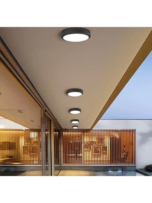 Allians Antrasit Kasa Modern Tavana Sıfır Panel LED Avize 6500K Beyaz